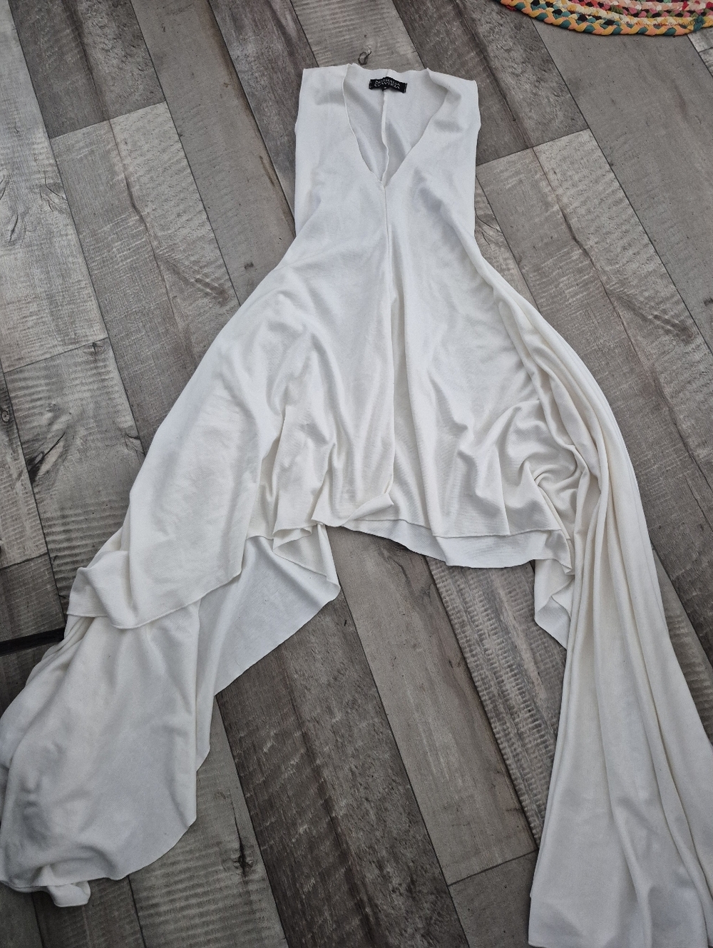 Nathalia Gaviria Euro Tunic Top Dress-Up Layer Piece Relaxed Fit Asymetrical S